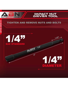 Juego de Puntas de Conductor de Tuerca ABN 1/4" Magnéticas 15.2 cm 2