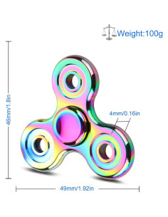Fidget Spinner ATESSON Alivio Estrés Rodamiento Acero Inoxidable 2