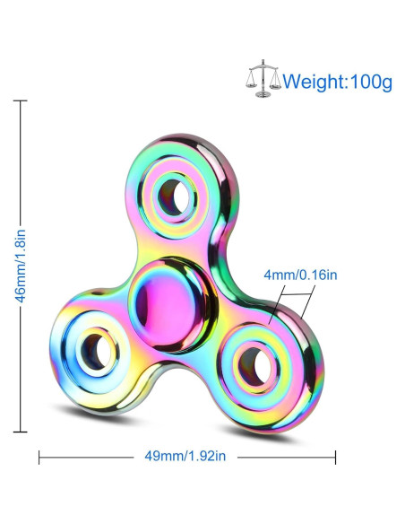 Fidget Spinner ATESSON Alivio Estrés Rodamiento Acero Inoxidable