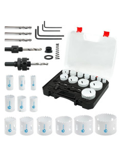 Kit de Sierras de Corona Bi-Metal GMTOOLS 22 PZS 19mm a 64mm