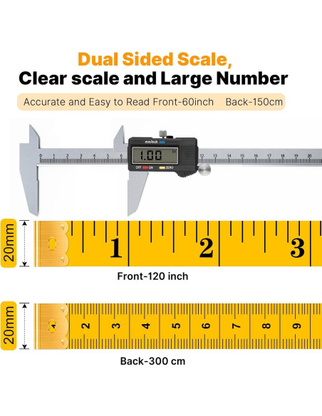 Cinta Métrica Dombbfye 5 Paquetes 300cm Doble Escala Suave