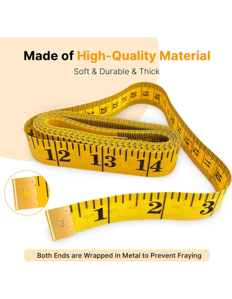 Cinta Métrica Dombbfye 5 Paquetes 300cm Doble Escala Suave