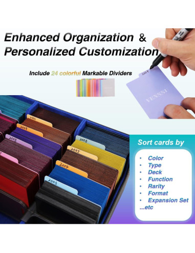 Caja de Almacenamiento de Cartas Venssu 5 Filas 3800+ Cartas