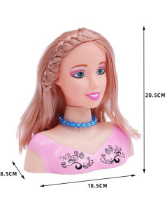Cabeza de Muñeca Estilismo Weendiypty 19.8cm 35 Piezas 2