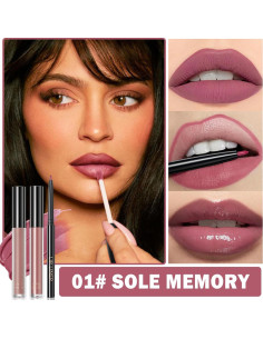 Kit de Maquillaje de Labios 3 en 1 QIUFSSE - Hidratante y Larga Duración 2