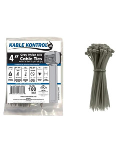 Corbatas de Cierre Kable Kontrol 10 cm 100 Pcs 8.16 Kg Gris