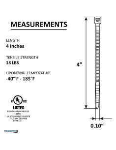 Corbatas de Cierre Kable Kontrol 10 cm 100 Pcs 8.16 Kg Gris 2