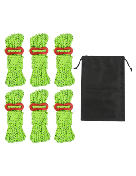 Cuerdas de Tienda Reflectantes Smithok 5m 6 Paquete 4mm