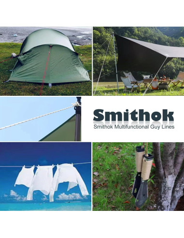 Cuerdas de Tienda Reflectantes Smithok 5m 6 Paquete 4mm