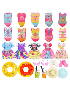 Conjunto de Ropa y Accesorios para Muñecas 5.3" Miunana - 19 Pcs