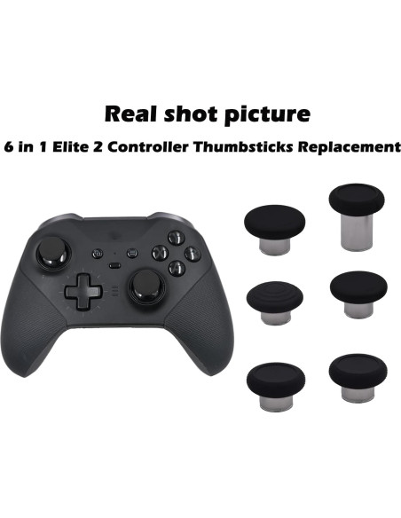 6 Piezas Reemplazo Thumbsticks Peixiong para Xbox Elite 2