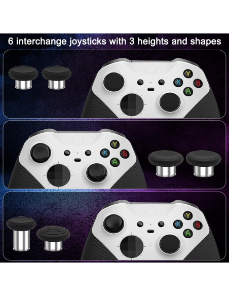 Kit 17 en 1 Accesorios Reemplazo Thumbsticks Metal Xbox One Elite