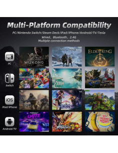 Controlador Pro Mytrix para PC y Móvil, Inalámbrico 2.4G 2