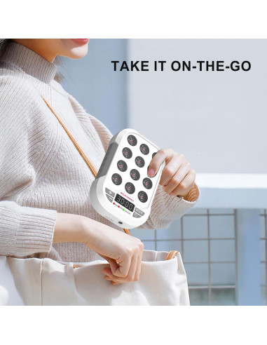 Terapia de Luz Roja Portátil BO-60, 3 Longitudes de Onda, 12 LEDs