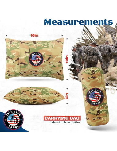 Almohada de Viaje ThinLyneRanch Camo DP Espuma Viscoelástica