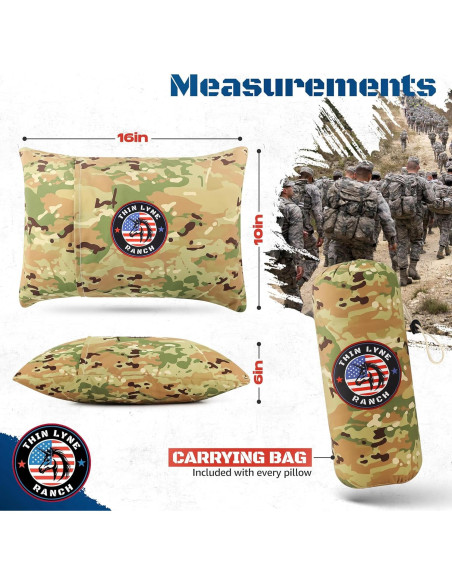 Almohada de Viaje ThinLyneRanch Camo DP Espuma Viscoelástica