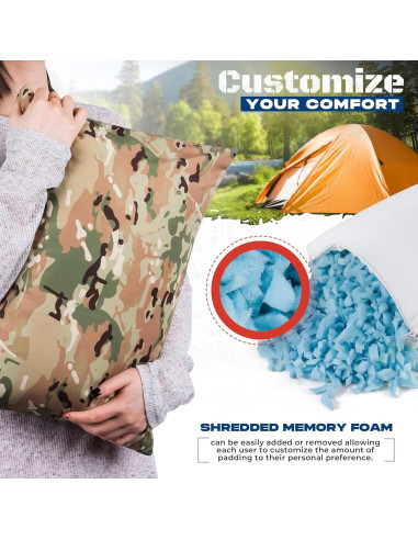 Almohada de Viaje ThinLyneRanch Camo DP Espuma Viscoelástica
