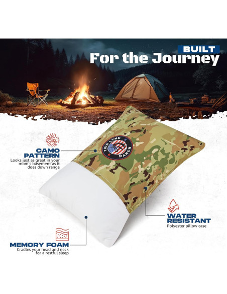 Almohada de Viaje ThinLyneRanch Camo DP Espuma Viscoelástica