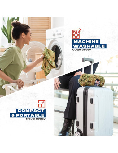 Almohada de Viaje ThinLyneRanch Camo DP Espuma Viscoelástica