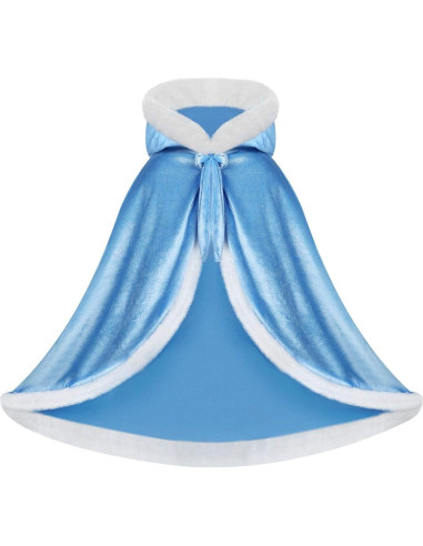 Capa con capucha para disfraz de princesa Visofayo 4-5T