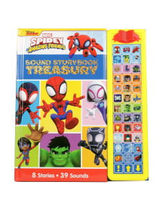 Disney Junior Marvel Spidey and His Amazing Friends: Sound Storybook Treasury - 39-Button Sound Book - PI Kids