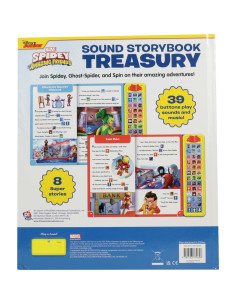 Disney Junior Marvel Spidey and His Amazing Friends: Sound Storybook Treasury - 39-Button Sound Book - PI Kids 2
