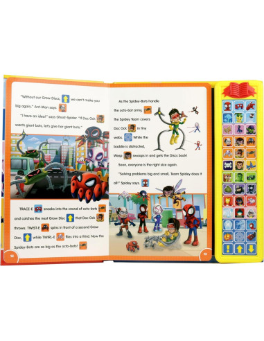 Disney Junior Marvel Spidey and His Amazing Friends: Sound Storybook Treasury - 39-Button Sound Book - PI Kids