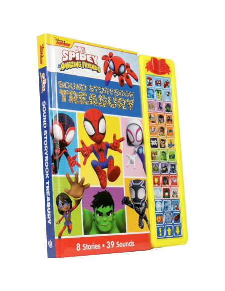 Disney Junior Marvel Spidey and His Amazing Friends: Sound Storybook Treasury - 39-Button Sound Book - PI Kids