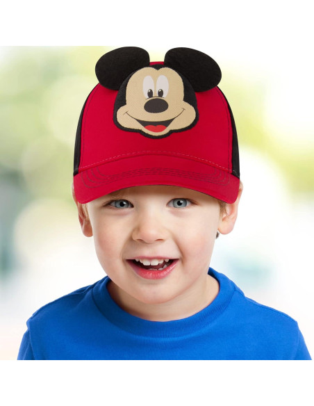 Gorra de béisbol Disney Mickey Mouse para niños 2-4T y 4-7T