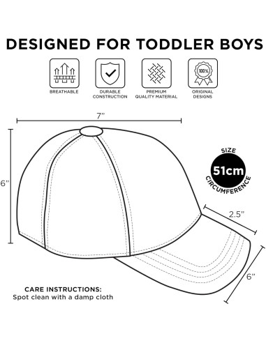 Gorra de béisbol Disney Mickey Mouse para niños 2-4T y 4-7T