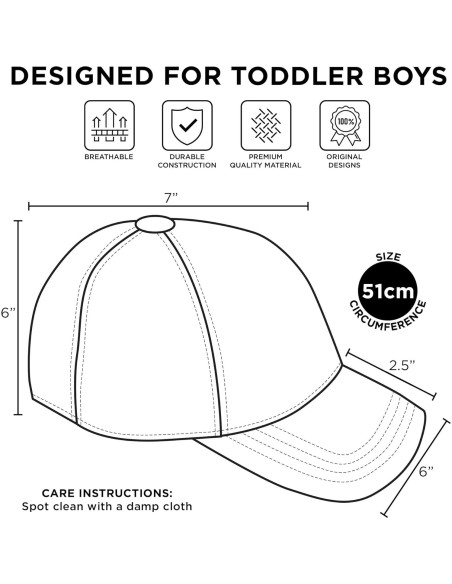 Gorra de béisbol Disney Mickey Mouse para niños 2-4T y 4-7T