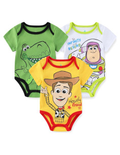 Paquete de 3 Bodysuits Disney Toy Story Bebé 0-3 Meses