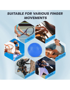 3 Pelotas Antiestrés DATANSUN para Alivio de Mano y Fuerza 2