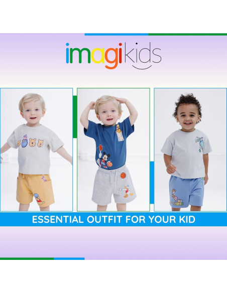 Conjunto camiseta y pantalones cortos Disney 0-18 meses