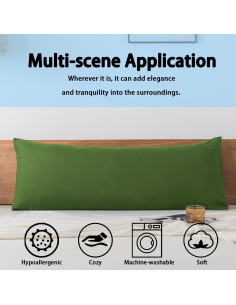 Cojín Corporal BedTreat Verde 50,8x137,2 cm Lavable 2