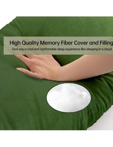 Cojín Corporal BedTreat Verde 50,8x137,2 cm Lavable