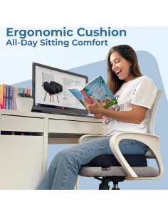 Cojín de Asiento 5 STARS UNITED Espuma Viscoelástica Negro 2