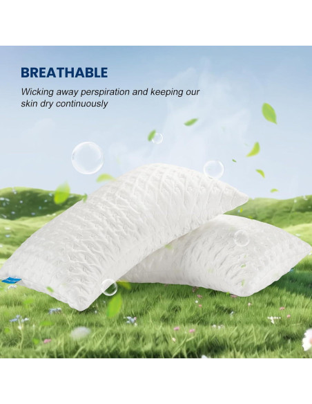 Almohada Ergonómica Ajustable Btasleeep Queen Espuma Viscoelástica