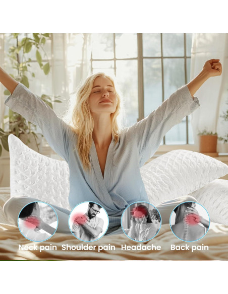 Almohada Ergonómica Ajustable Btasleeep Queen Espuma Viscoelástica