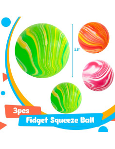 Pelota Antiestrés Estirable LOVESTOWN, 6.35 cm, 3 Colores 2