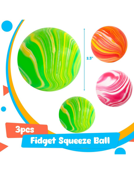 Pelota Antiestrés Estirable LOVESTOWN, 6.35 cm, 3 Colores