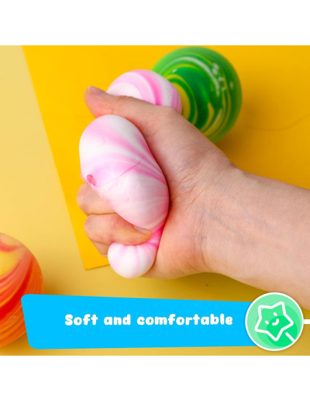 Pelota Antiestrés Estirable LOVESTOWN, 6.35 cm, 3 Colores