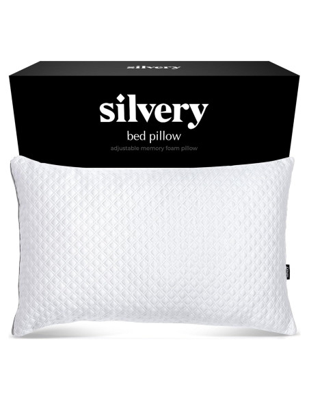 Almohada de Espuma de Memoria Plateada Hipoalergénica 73x48cm