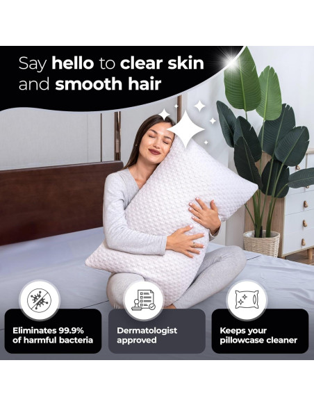 Almohada de Espuma de Memoria Plateada Hipoalergénica 73x48cm