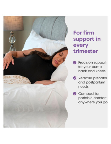 Cojín de Embarazo Boppy Wedge Taupe Soporte Maternidad