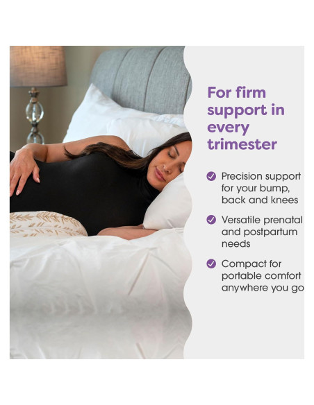 Cojín de Embarazo Boppy Wedge Taupe Soporte Maternidad