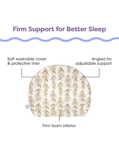 Cojín de Embarazo Boppy Wedge Taupe Soporte Maternidad