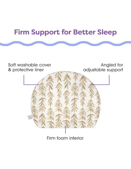 Cojín de Embarazo Boppy Wedge Taupe Soporte Maternidad