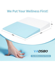 Cojín en cuña VADSBO 12,7 cm gris ergonómico 2