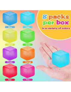 8 Cubos de Estrés DIYDEC 3.5cm Alivio de Ansiedad Colores Vivos 2